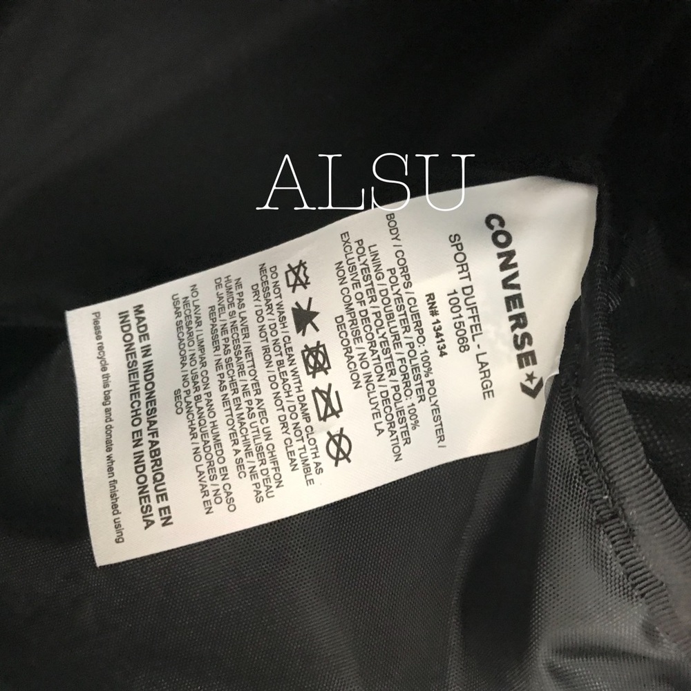Converse Sport Duffle Large Bag Khaki AUTHENTIC - Picture 7 of 8